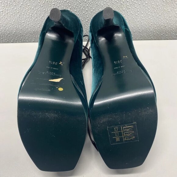 NEW SAINT LAURENT Velluto Master Platform Heels – Women’s Size 8.5 – Emerald - Picture 7 of 10